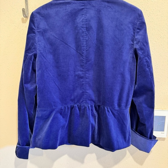 Talbots Royal Blue Velvet Blazer - Picture 3 of 9